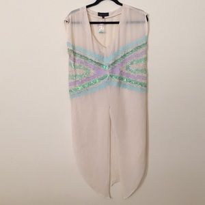 ENGLISH ROSE, Sheer Sequin Top